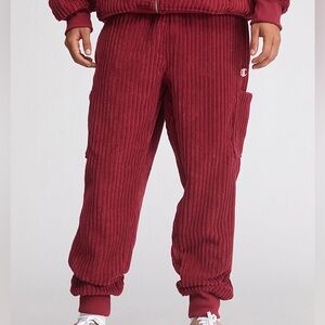 Champion Hi Pile Cardinal Corduroy Fleece Joggers